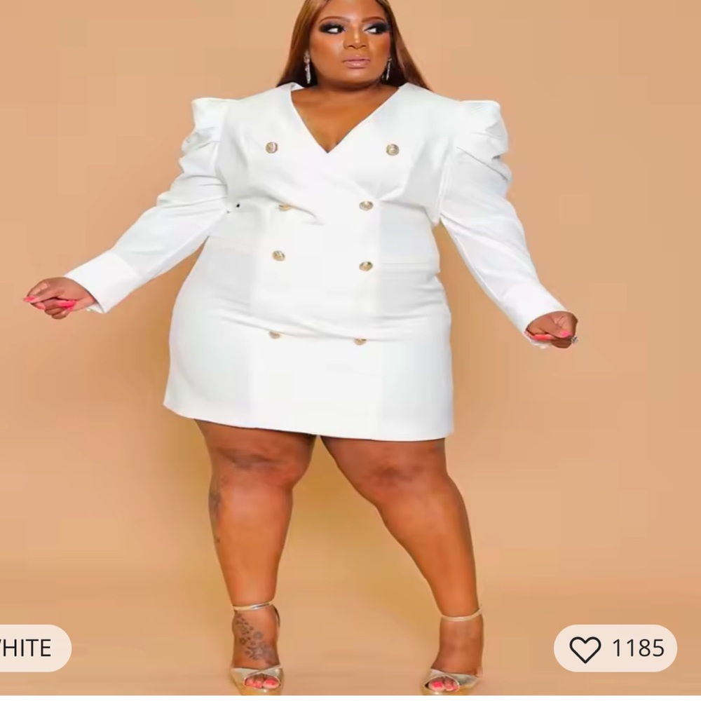 Plus size long sleeve mini dress